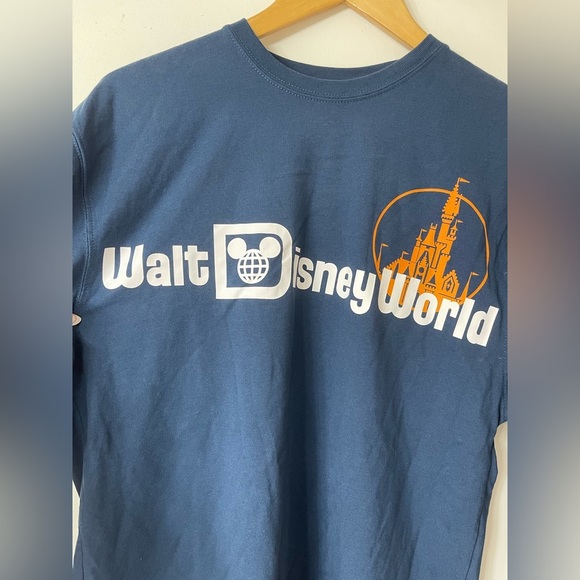 Disney Navy Walt Disney World Blue Crewneck Long Sleeve Tshirt - Picture 2 of 5